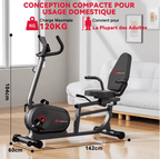 Vélo d'Exercice Couché Fitness Code - Vélo Semi-Allongé 120kg