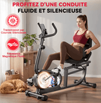 Vélo d'Exercice Couché Fitness Code - Vélo Semi-Allongé 120kg